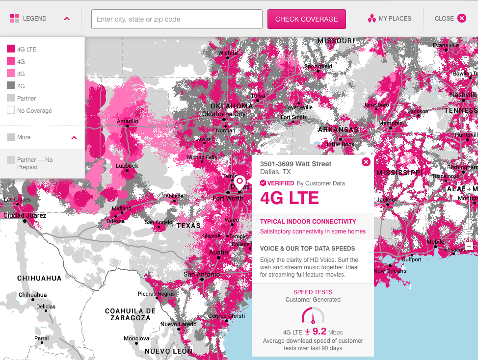 TMobile Announces Massively Enhanced Coverage… Maps RV Mobile