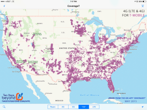 T-Mobile Coverage? Map from May 2015 - 4G and LTE.