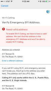 Deciding what address to enter for 911 calls can be tricky for nomads.