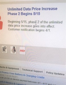 Verizon-unlimited-data-price-increase-Phase-2-640x823 Screen shot spreading over the internet from the Verizon InfoCenter.