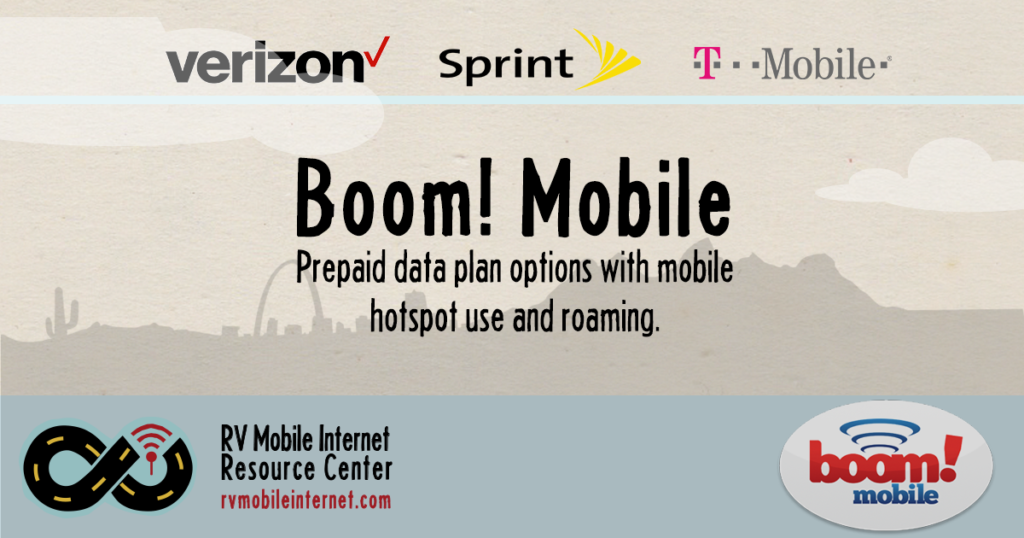 Verizon and Sprint Based Prepaid Plans with Mobile Hotspot from Boom