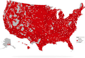 Verizon has deployed LTE Advanced to more than 450 cities so far.