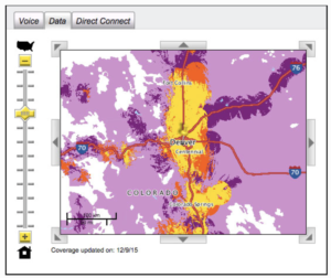 Calyx's Instructions to determine the coverage areas on Sprint's maps: 1) Click on the data tab 2) Zoom in on your area of the map 3) Look at the yellow and orange – Spark and 4G LTE 