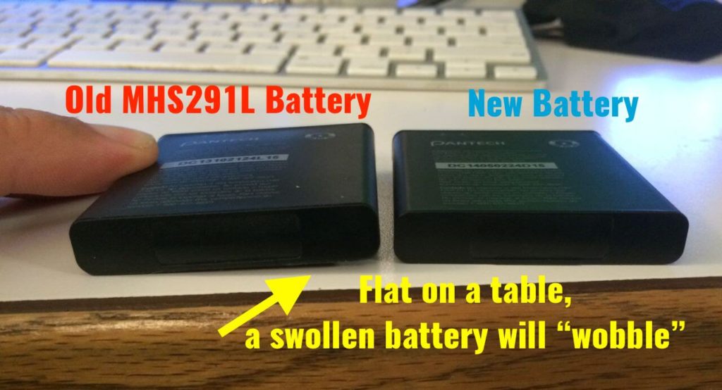 Bulging and swollen battery image