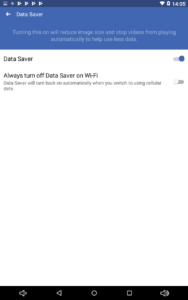Android Facebook App Data Saver
