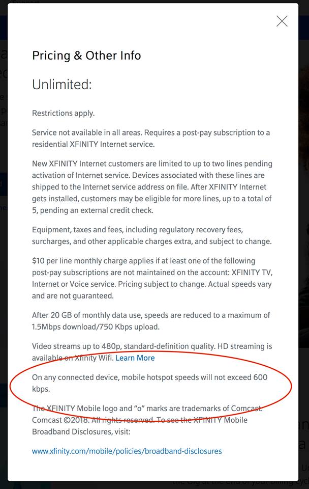 xfinity mobile throttling xfinity mobile throttling