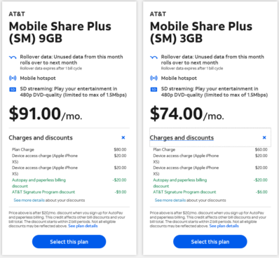 AT&T mobile plan