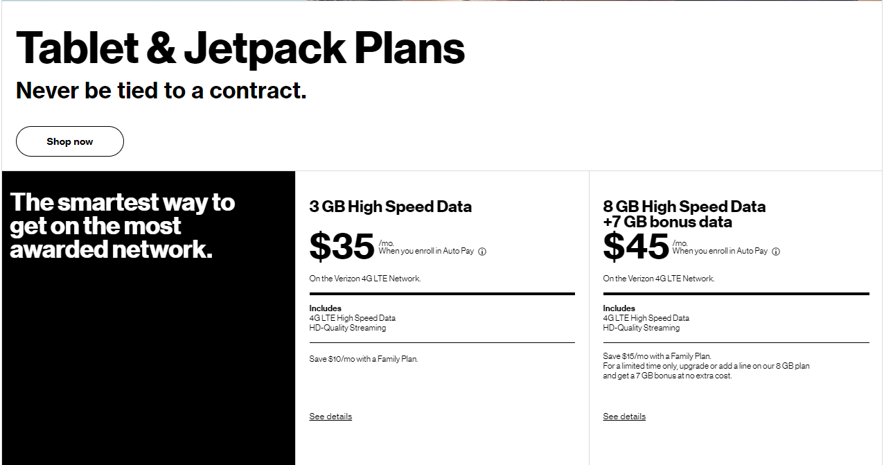 Verizon Prepaid Unlimited Data Hotspot Jetpack Plan Pudp