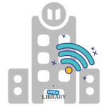 library with Wi-Fi icon