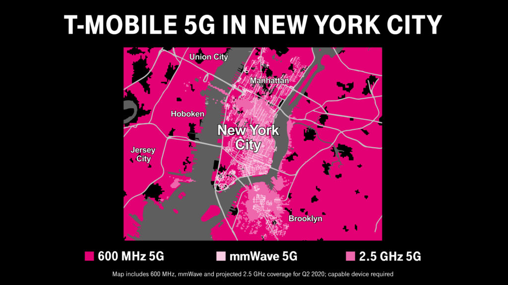 T-Mobile 5G in New York City Map