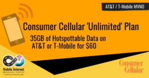 Consumer Cellular Offers New 'Unlimited' Plan With Mobile Hotspot Capability for $60 Header