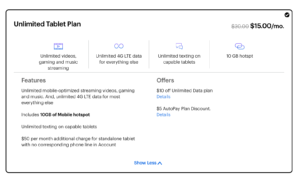 Sprint tablet plan details from website