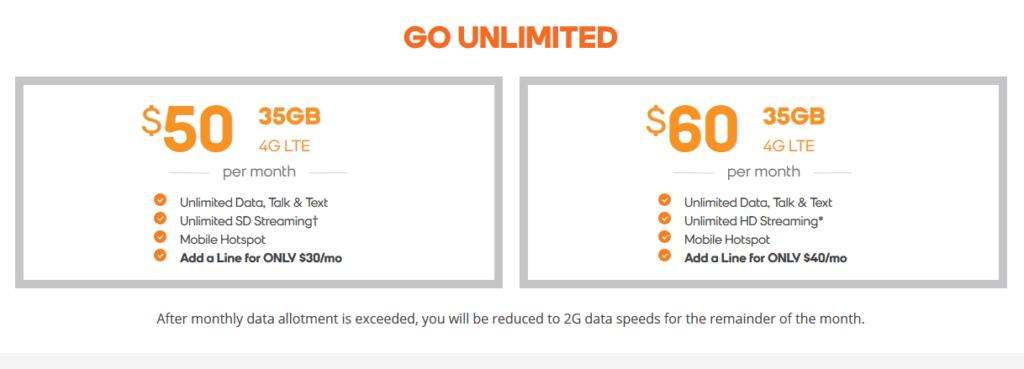 Boost Go Unlimited Plan Details as of August 2020