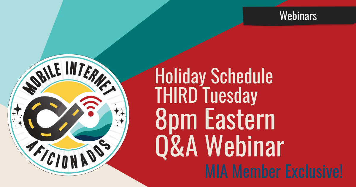 webinar holiday schedule banner