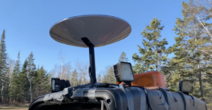 Starlink antenna on an ATV