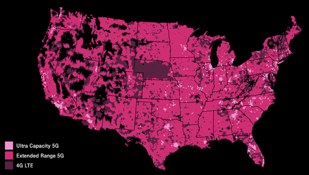 T-Mobile coverage map December 2020