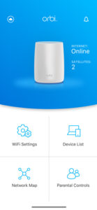 Netgear Orbi mobile app