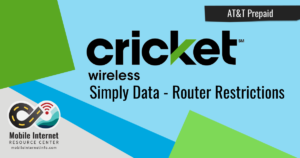 cricket wireless router restrictions 100gb plan