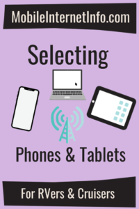 selecting smartphones and celluar tablets laptops