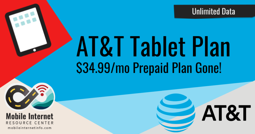 AT&T Pulls Prepaid DataConnect 34.99/Month Unlimited Tablet Plan