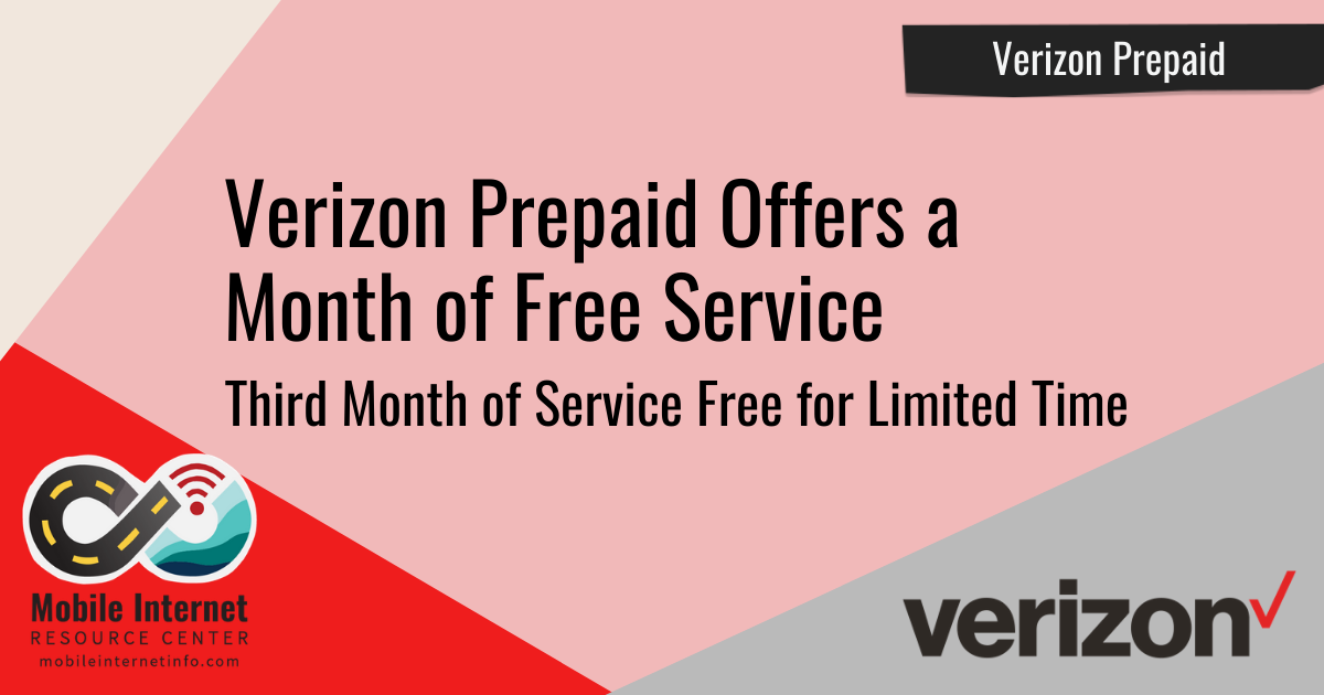 verizon prepaid month free service promo