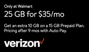 verizon prepaid walmart 25gb promo 1