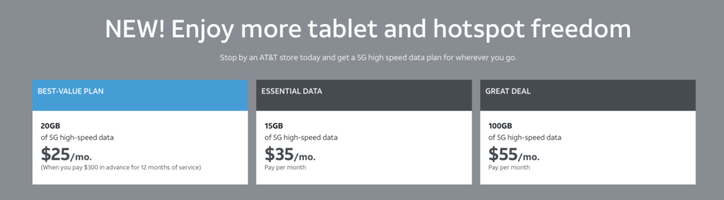 att prepaid hotspot plan pricing