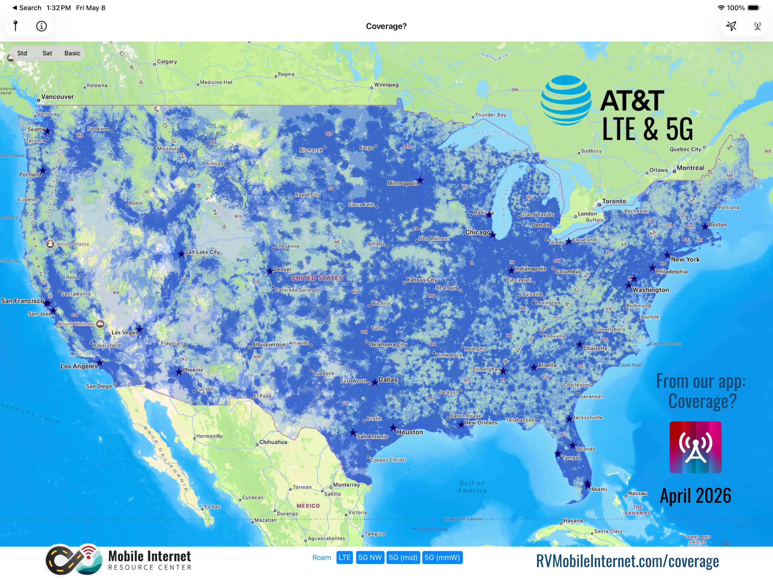 at&t lte and 5g