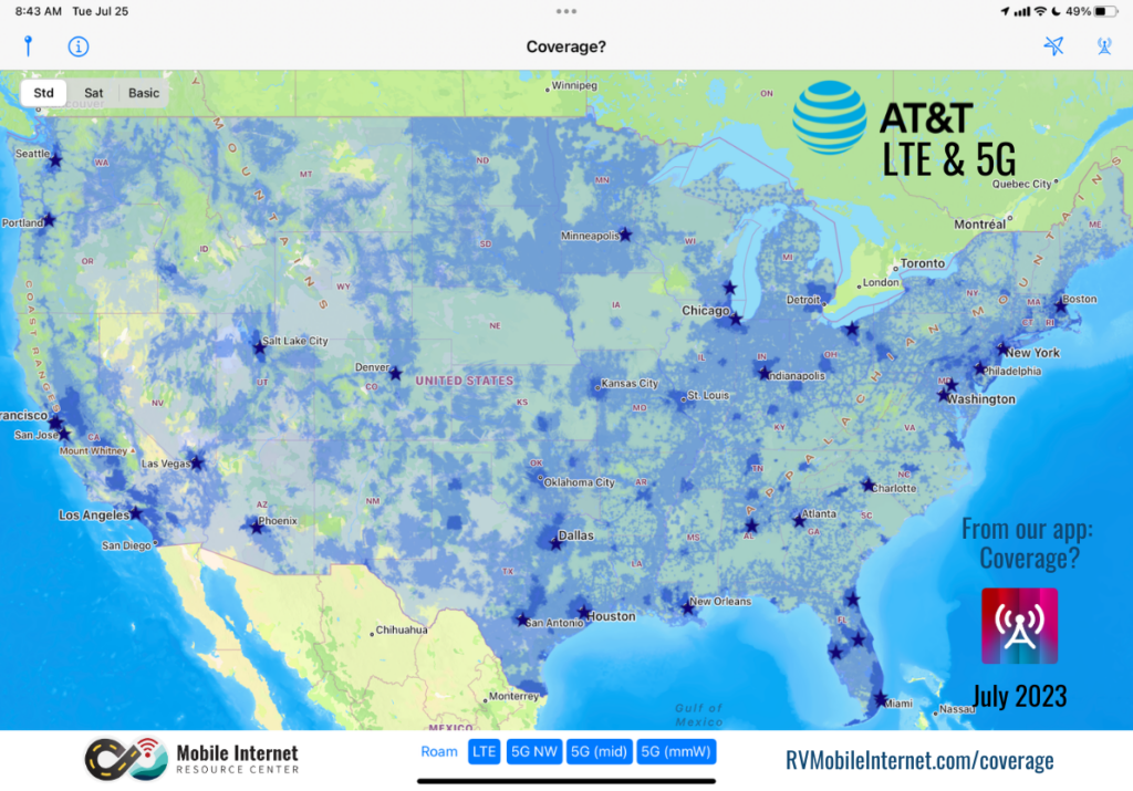 at&t lte and 5g