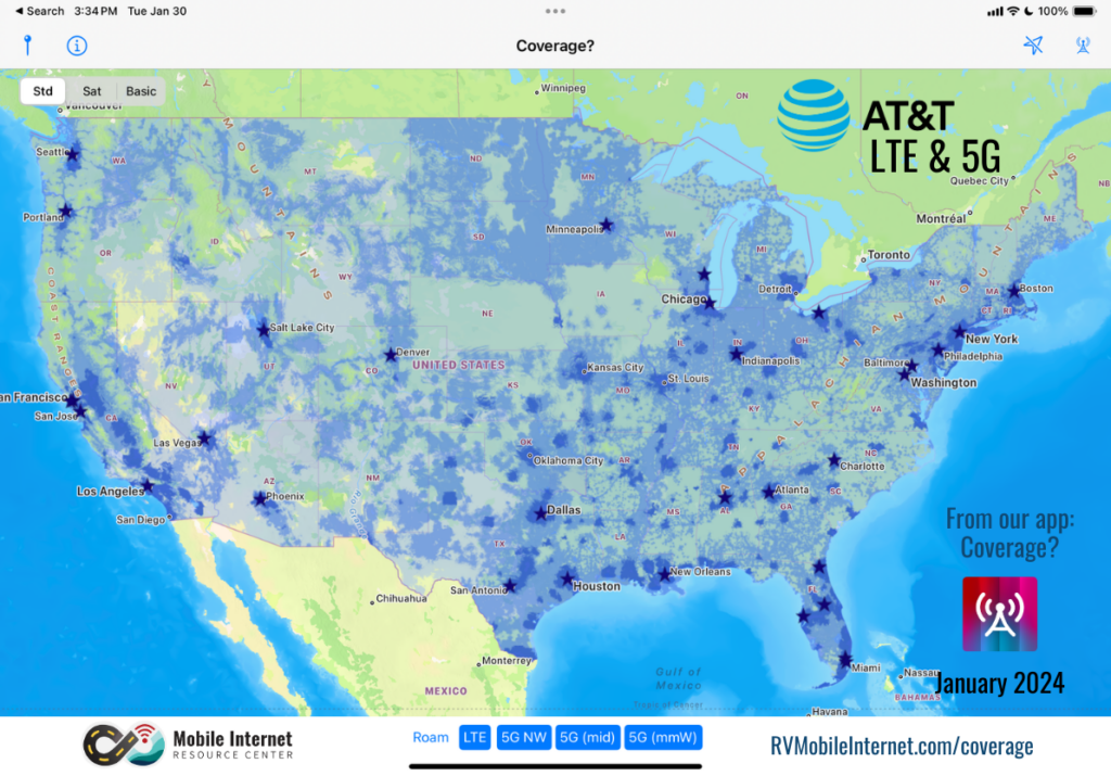 at&t lte and 5g