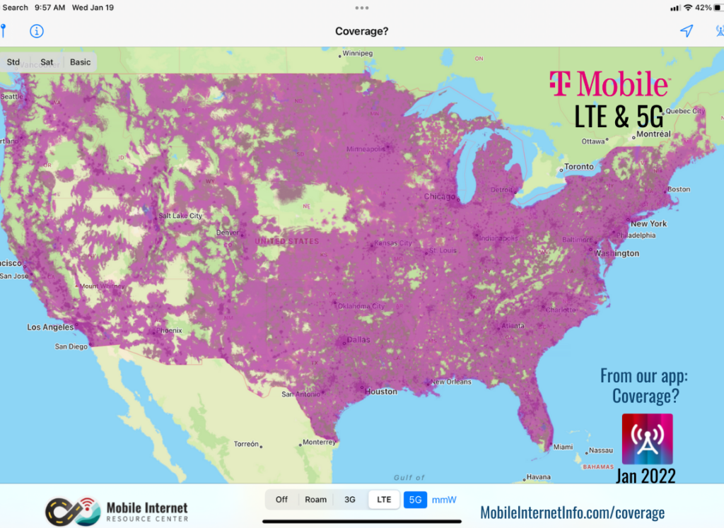 T Mobile LTE and 5G