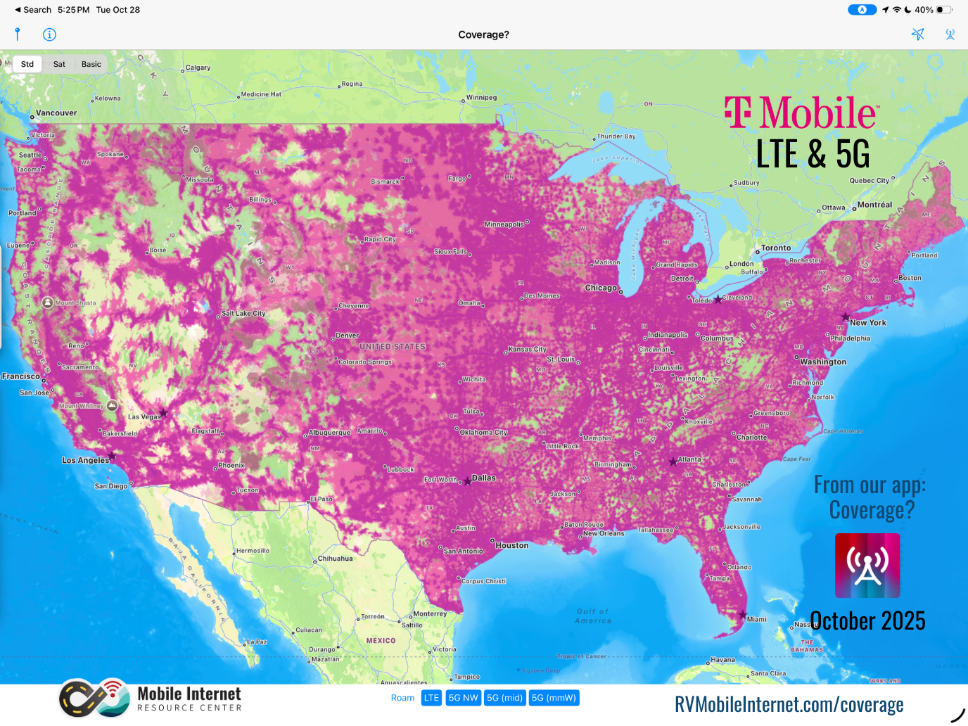 t mobile lte and 5g