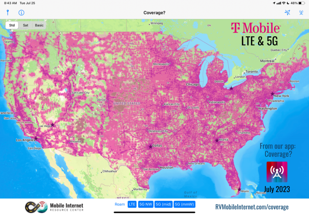 t mobile lte and 5g