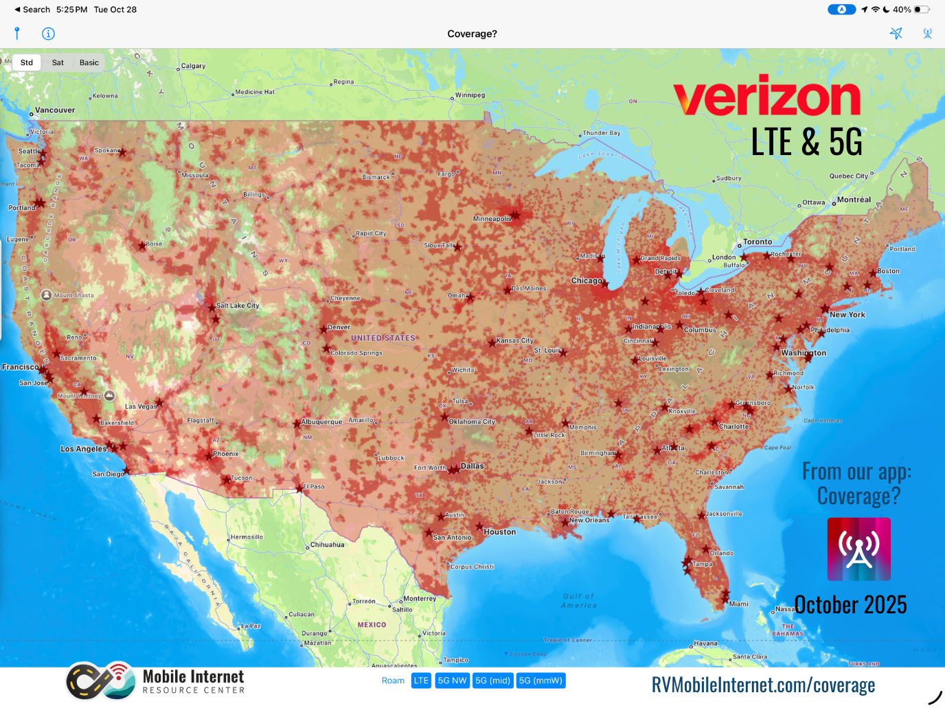 verizon lte and 5g