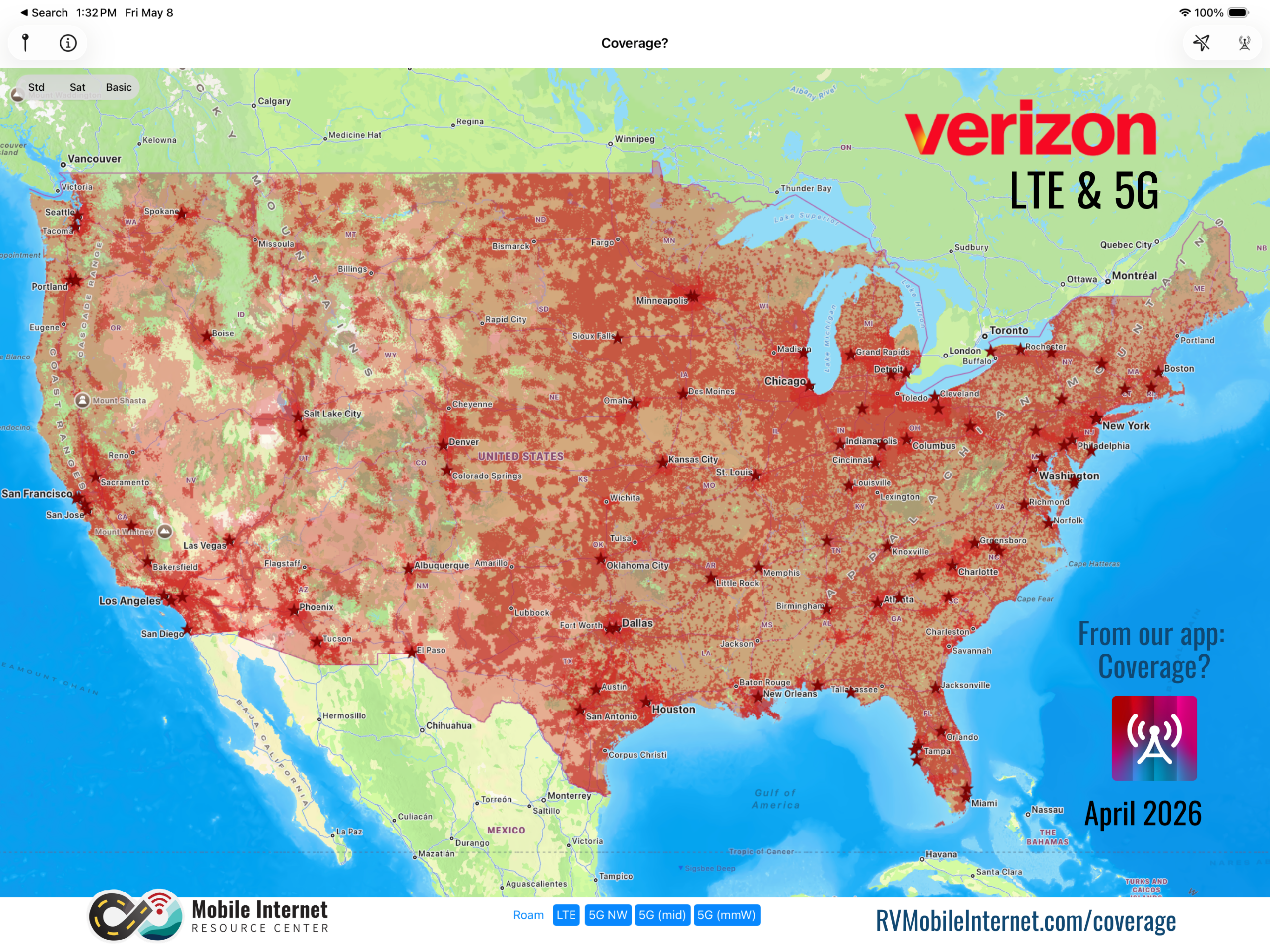 verizon lte and 5g