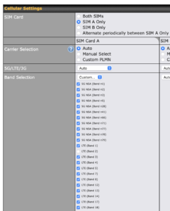 Pepwave Band Selection - a unique feature for optimizing cellular data performance. 