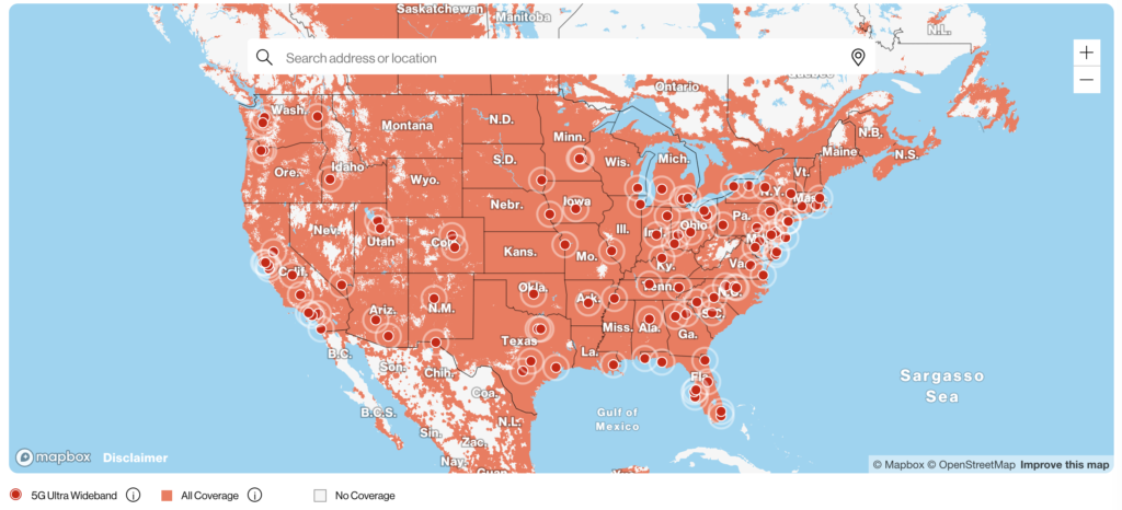 Verizon Ultra Wideband Cities Feb 2022