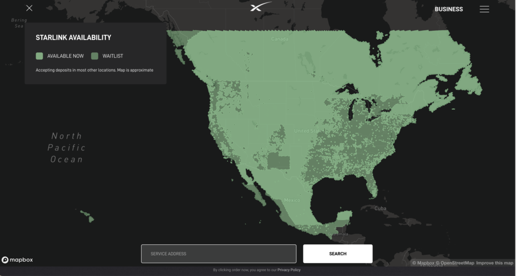 Starlink Availability Map Starlink Availability Map