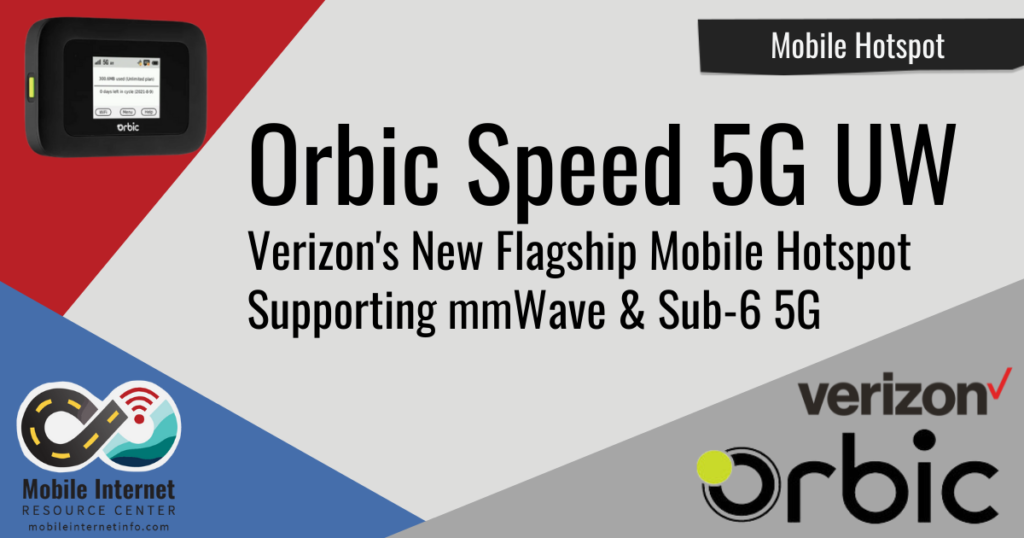 Verizon Releases The Orbic Speed 5G UW Mobile Hotspot Verizon