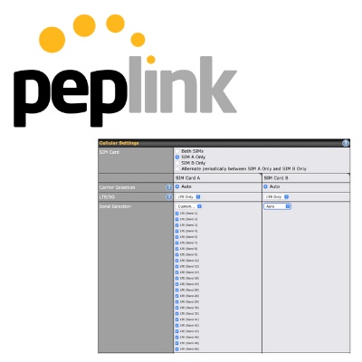 peplink cellular band selection locking