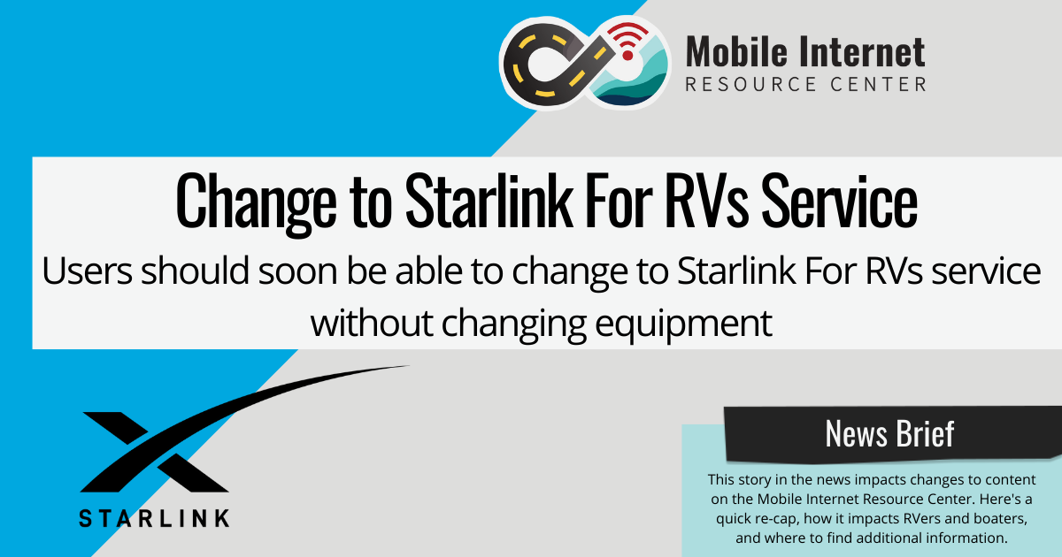 Starlink For RVs Service Change