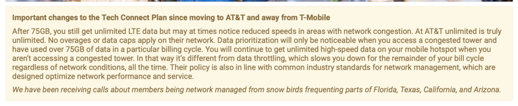 fmca att tech connect data plan change