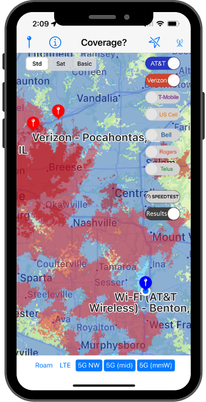 coverage 2022 speedtest