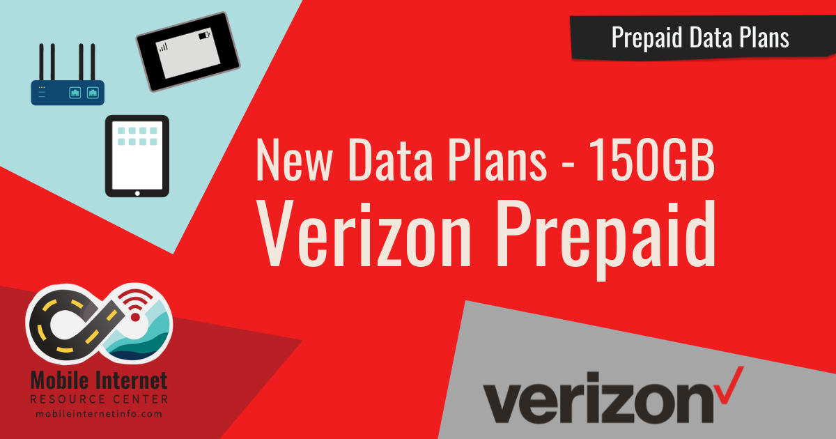 verizon data only prepaid 150gb sept 2021