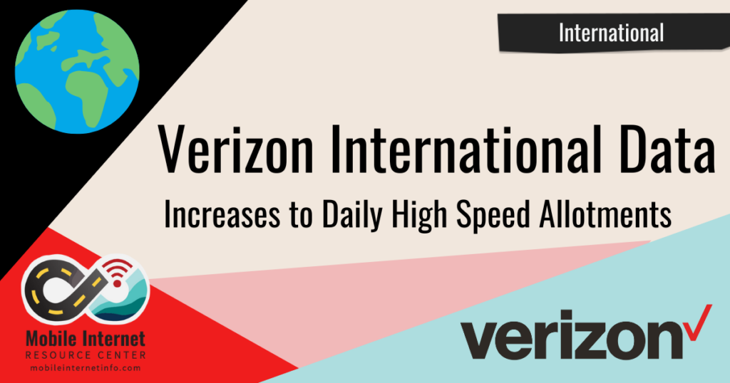 Verizon Increases Canada/Mexico and TravelPass International Roaming