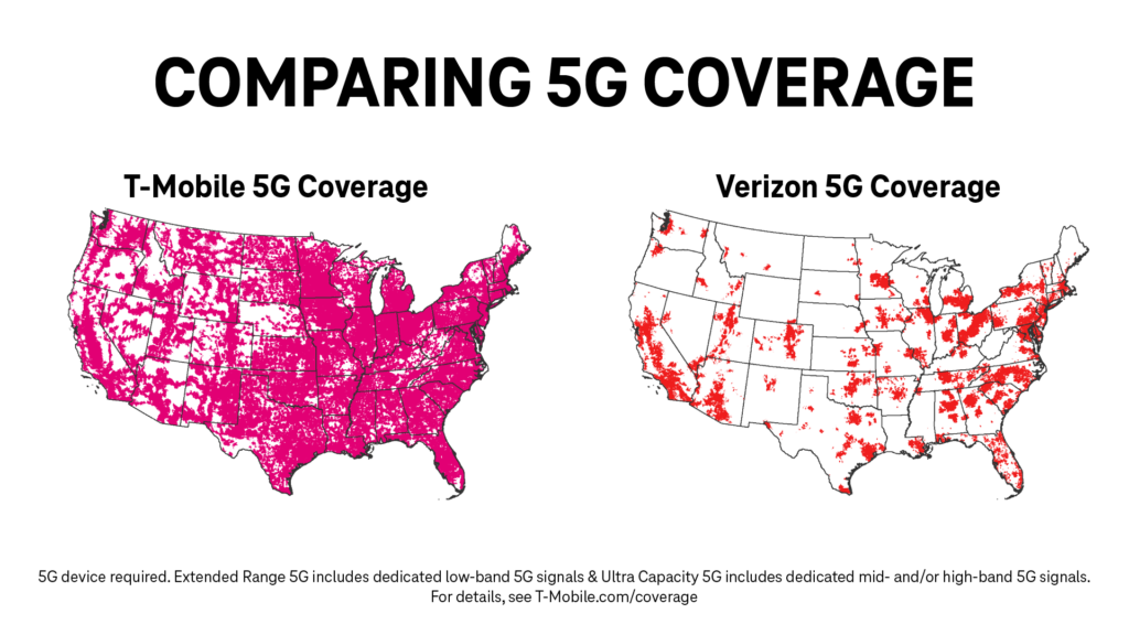 T Mobile Vs Verizon Coverage Map 2025 Darrell M Rubin