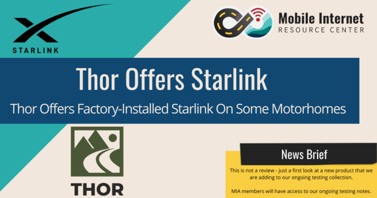 Thor To Offer Factory Installed Starlink Systems On Some Airstream ...