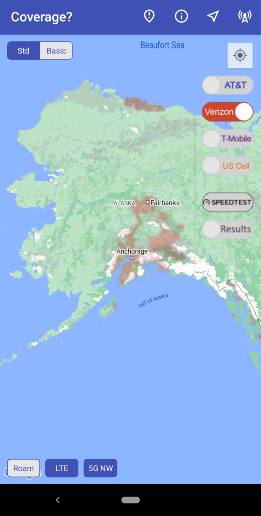 Alaska coverage 2023 - Verizon