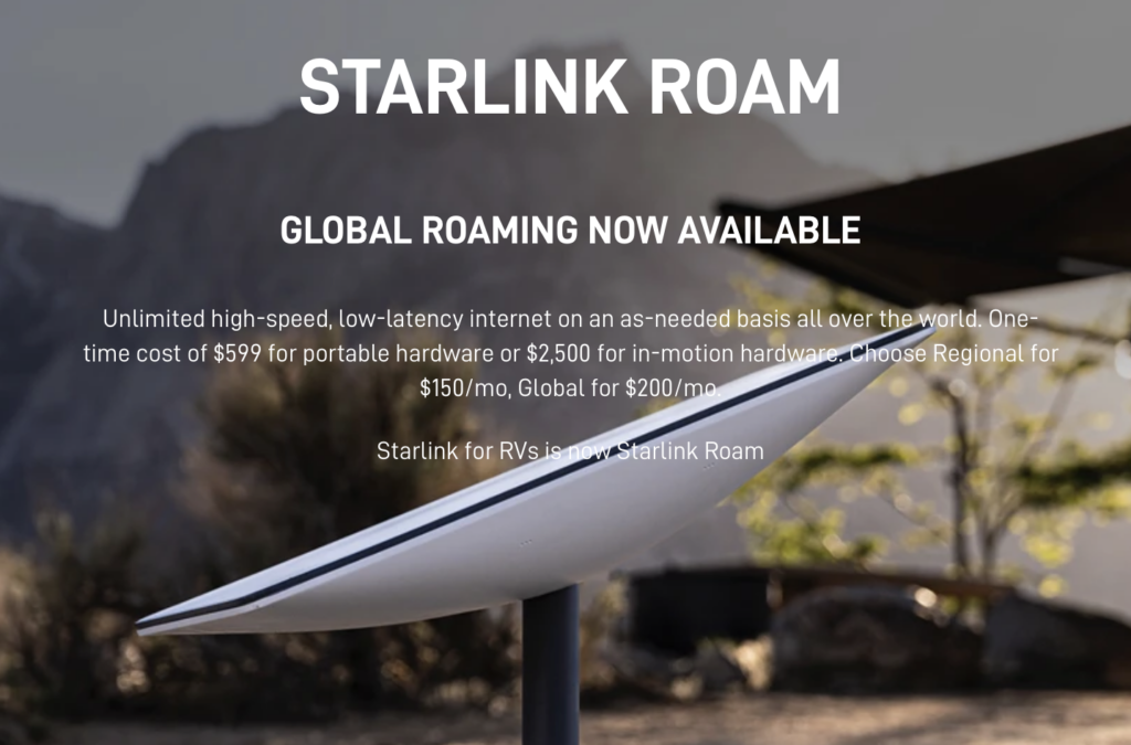 starlink roam