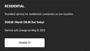 Starlink Change Service Plan (Residential)